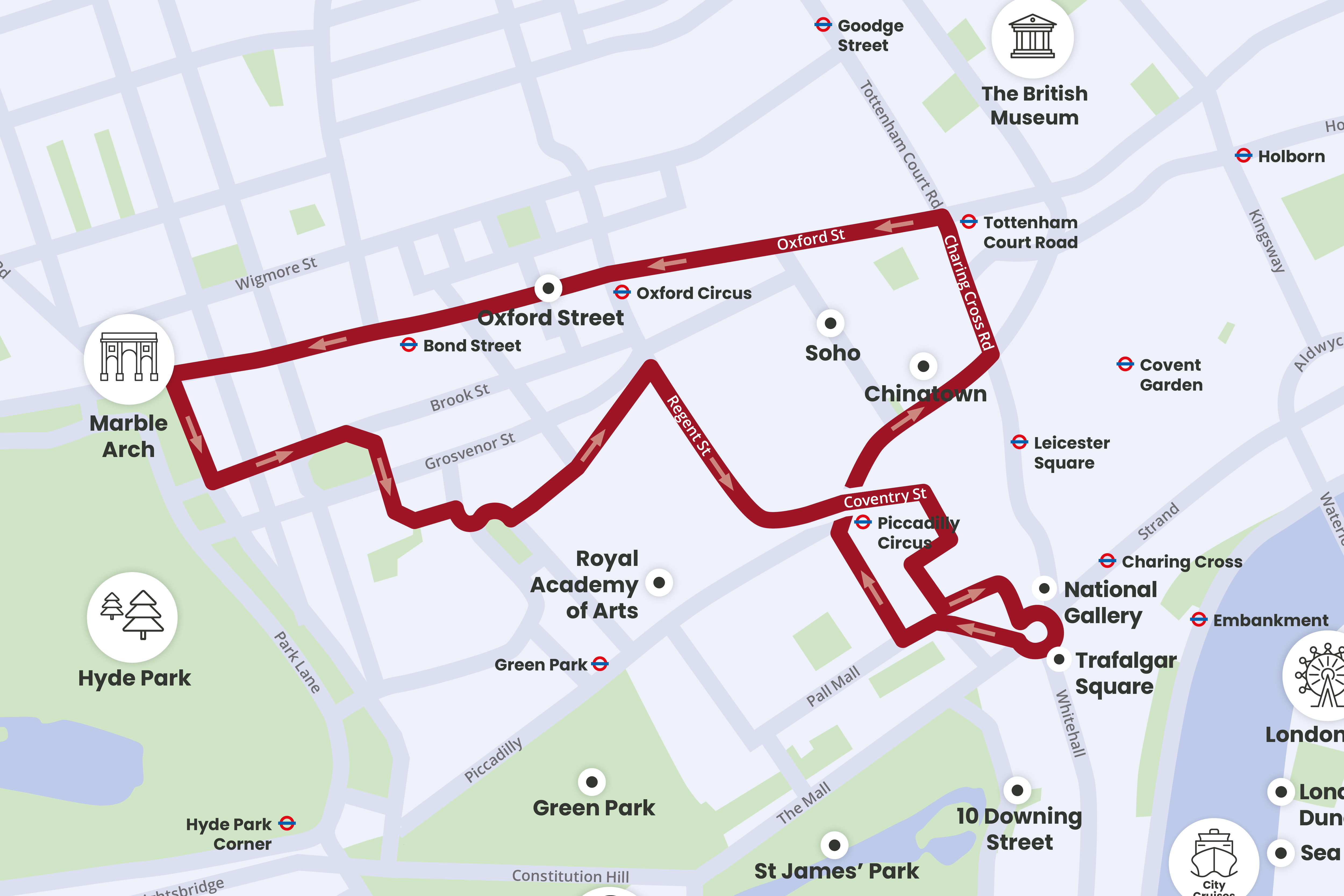 Visite en bus des illuminations de Noël à Londres avec guide en personne